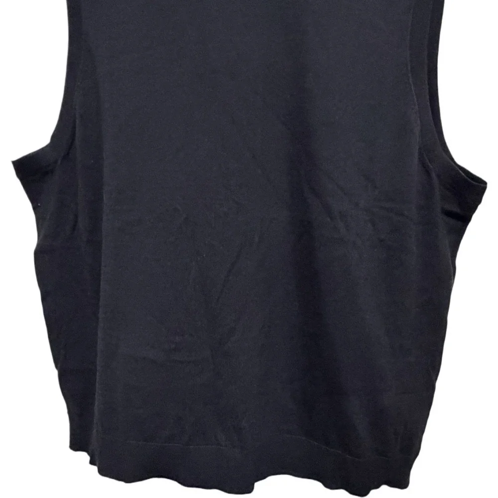 J.Crew Classic Sweater Shell Tank Top Black 2X NWT 100% Cotton BO375 Sleeveless